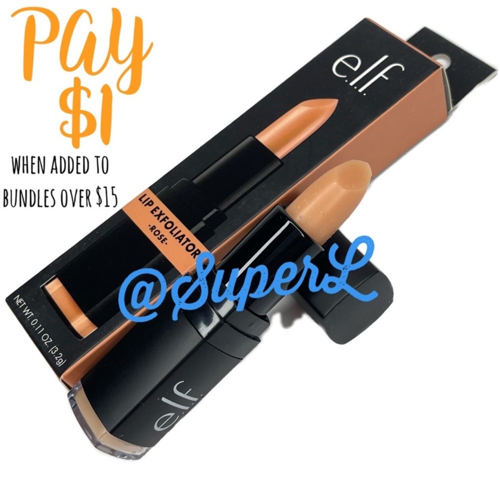 $1 NEW ELF e.l.f. Cosmetics Lip Exfoliator Rose Lipstick Primer Beauty